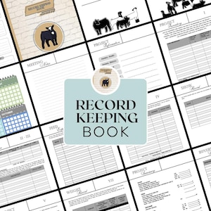 The Livestock Record Keeping Book For Exhibitors | Track your project from start- finish | PDF Download | Non-editable | Printable | 2024-25
