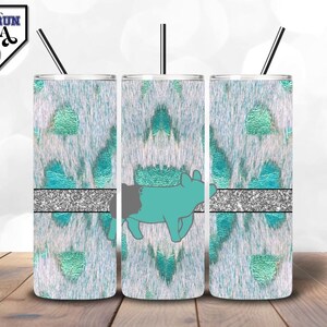 Acid Wash Cowhide Show Swine Blue Butt Glitter Tumbler Design | Tumbler Wrap | Instant Download | PNG | Livestock Show | 20oz + 30oz Sizes
