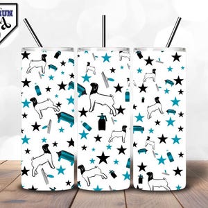Livestock Show Week Tumbler Design | Show Goat | Skinny Tumbler Wrap | 20 oz. + 30 oz.  | PNG Format | White Background