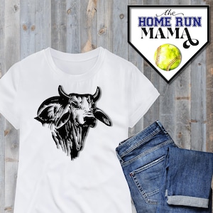 Brahman Outline + 2 Design-Stile | Maskottchen Schule | Zeigen Ring | Spirit Wear | Brahman Maskottchen | PNG SVG JPG | Brahman-Stolz | Brahman Sport