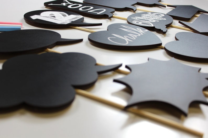 Chalkboard Photo Booth Props 12 Piece ChalkBoard Photo Booth Etsy