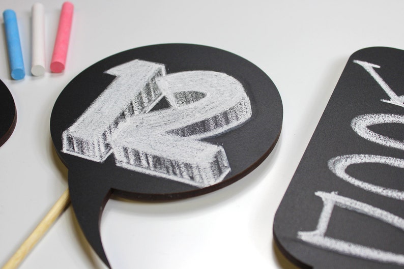 Chalkboard Photo Booth Props 12 Piece ChalkBoard Photo Booth Etsy