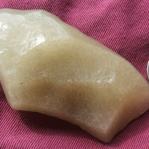 Libyan Desert Glass-Deep Dark Green Coloring-Lustrous, Smooth Sculpted Front-Small Thumbprints-Flat Back-44 Grams