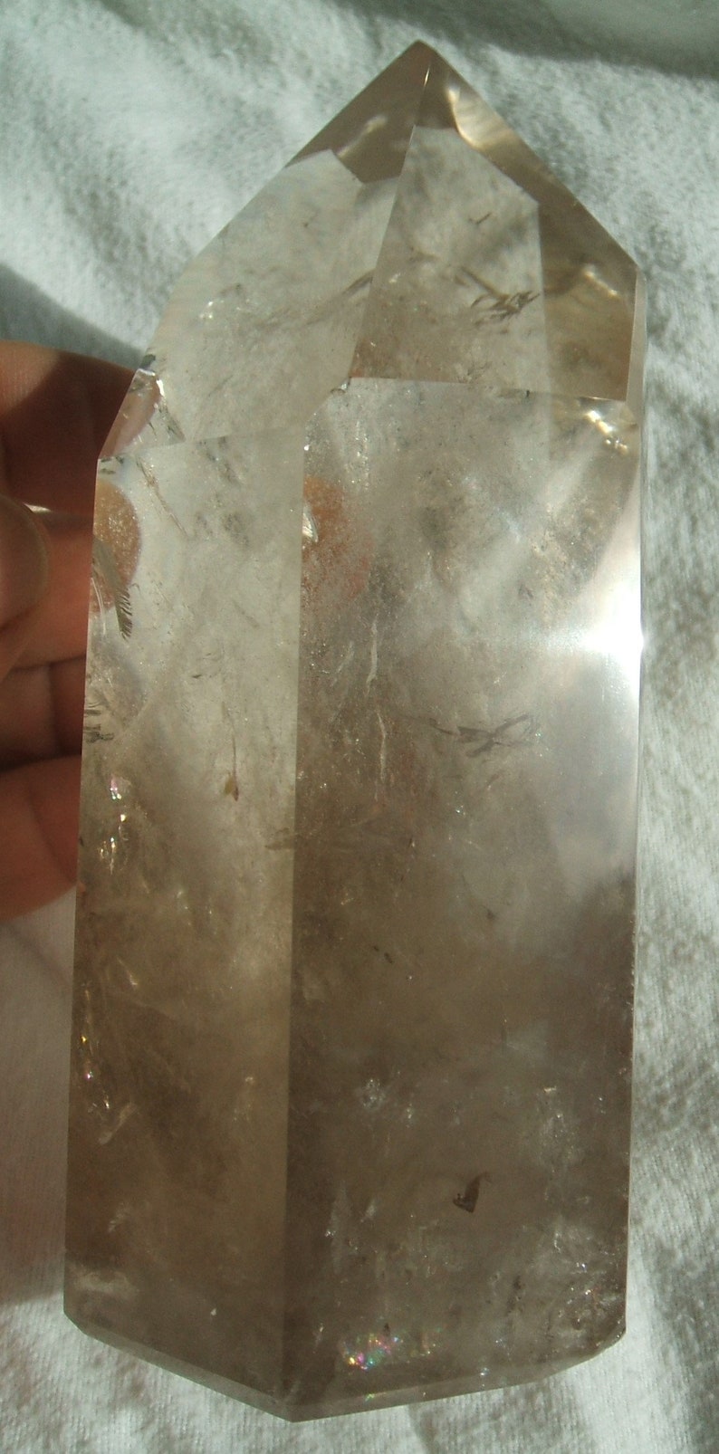 Quartz Root Tips Light Smoky Quartz Polished Standing Display-water Clear Point-sheets ...