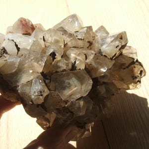 Large Quartz Cluster with Prominent Chevron Phantoms-Over 1 KG.