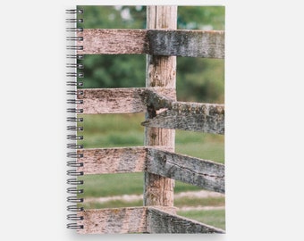 Spiral Notebook | Rustic Wooden Fence