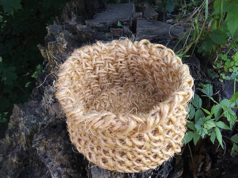 Handmade basket baler twine basket rustic twine basket Etsy