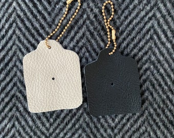 Leather Hangtag With Brass Ball Chain for Enamel Pin