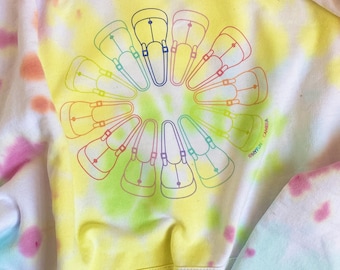 Ready to Use Heat Transfer for Clothes Featuring Vintage Coach Rainbow Crescents