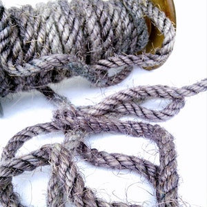 Gray Sisal Rope, Purple Sisal Rope, Dyed Charcoal Color: 1/4", 5/16", 3/8" or 1/2"