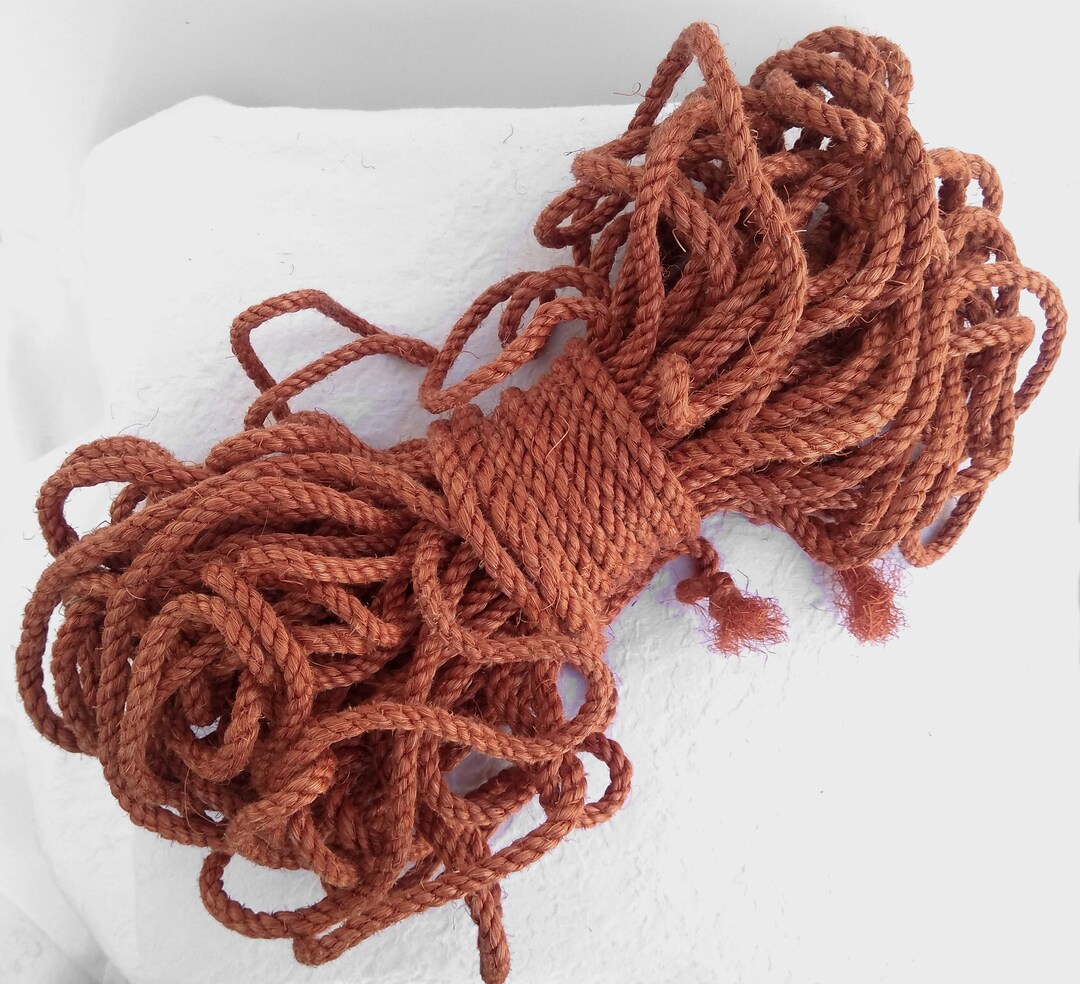 Copper Sisal Rope, Rust or Orange Sisal Rope, Dyed Pagoda Color 1/4, 5