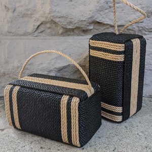 CREW Rope Doorstop, 10 or 20 lb, Outdoor Use, Monkey Fist, Nautical Decor, Monkey's Fist Knot Door Stopper