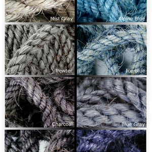 Gray Sisal Rope, Silver Sisal Rope, Dyed Pewter Color: 1/4, 5/16, 3/8 or 1/2 image 4