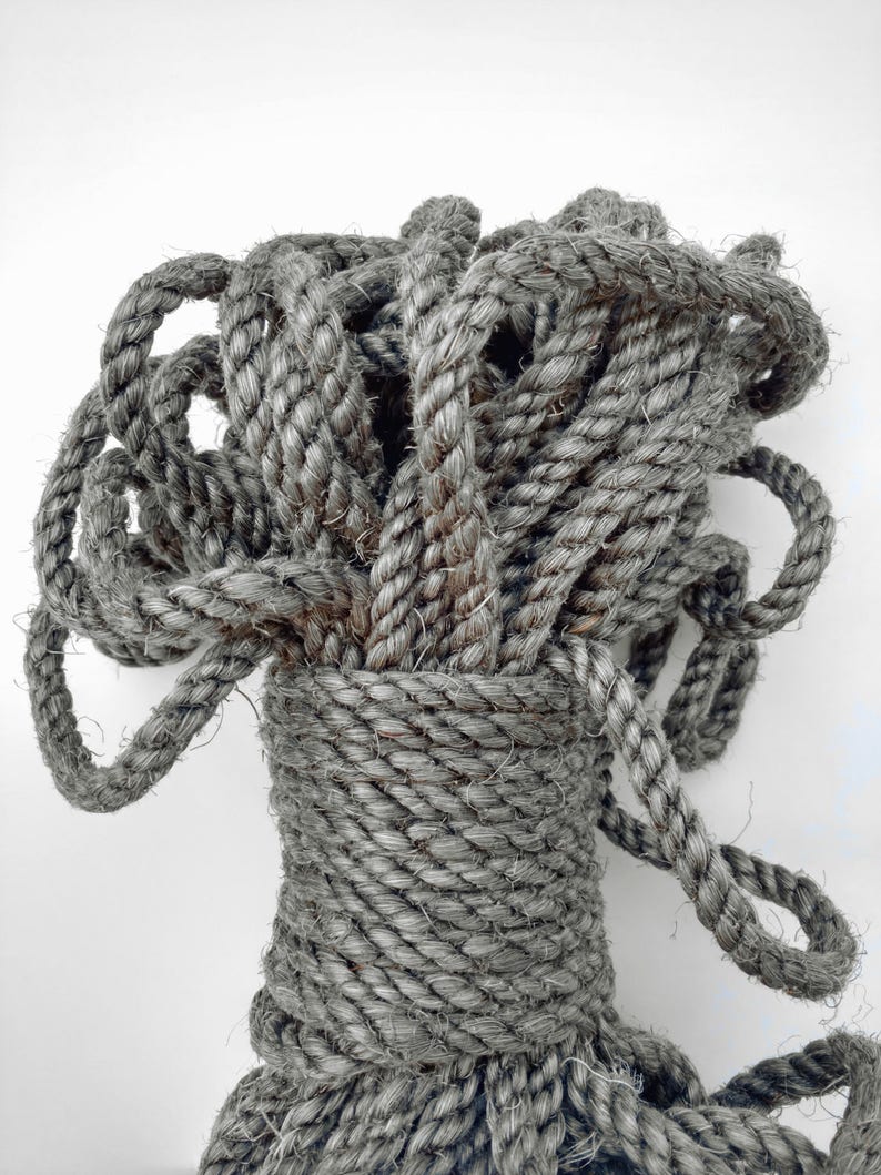 Gray Sisal Rope, Silver Sisal Rope, Dyed Pewter Color: 1/4, 5/16, 3/8 or 1/2 image 2