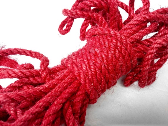 Red Sisal Rope, Dyed Chinese Red Color: 1/4, 5/16, 3/8 or 1/2 -  Sweden