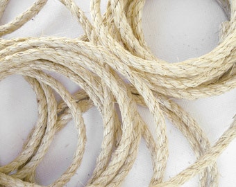 Natural Sisal Rope, Unoiled Chemical-Free Sisal: 3/16", 1/4", 5/16" or 3/8"