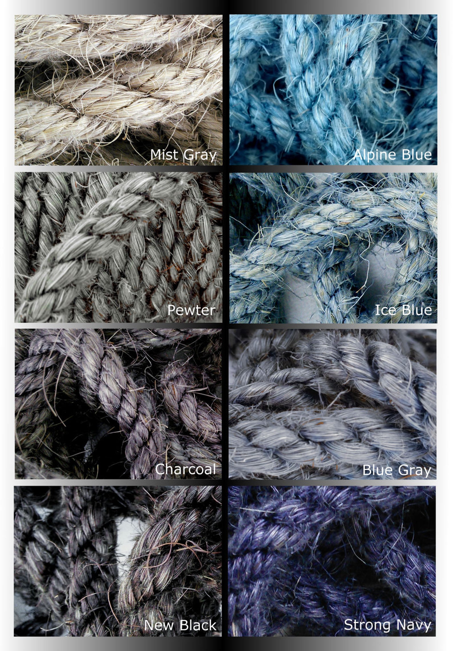 Gray Sisal Rope Purple Sisal Rope Dyed Charcoal Color Etsy
