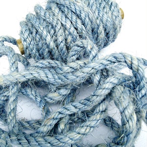 Blue Sisal Rope, Dyed Ice Blue Color: 1/4&quot;, 5/16&quot;, 3/8&quot; or 1/2&quot;