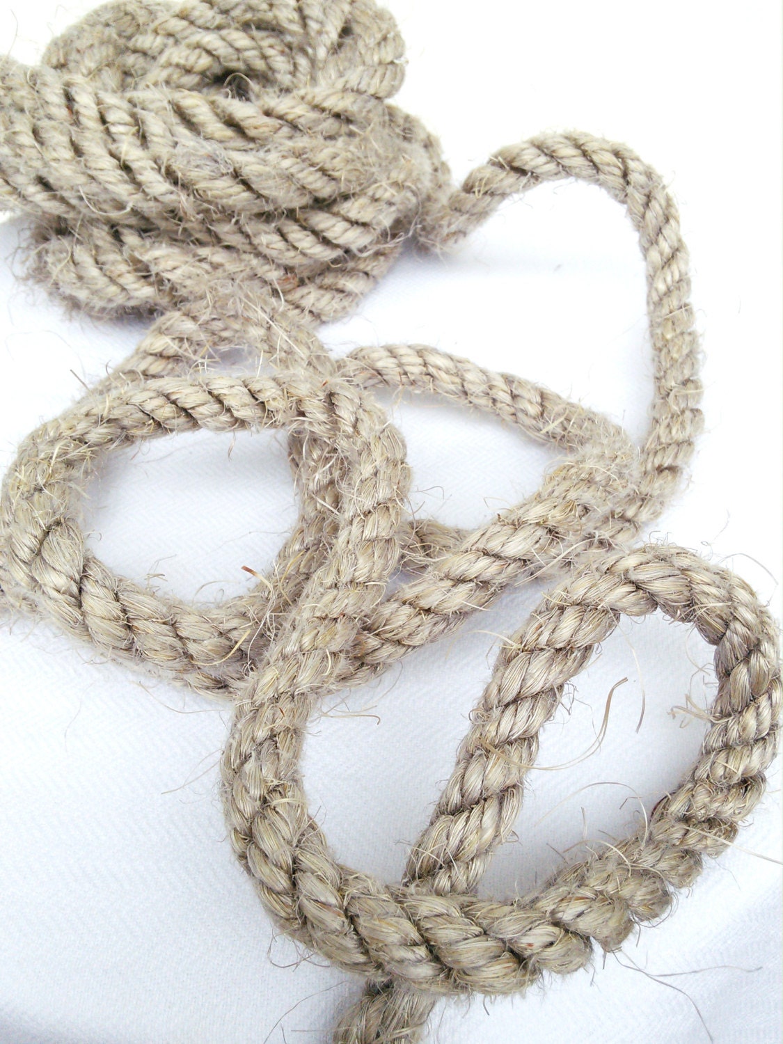 Gray Sisal Rope, Light Brown Sisal Rope, Dyed Mist Gray Color: 1/4