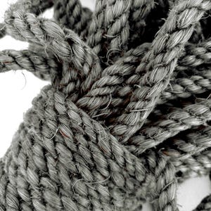 Gray Sisal Rope, Silver Sisal Rope, Dyed Pewter Color: 1/4, 5/16, 3/8 or 1/2 image 3