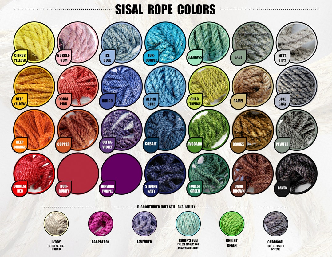 SAMPLES, Dyed Sisal Rope - Etsy