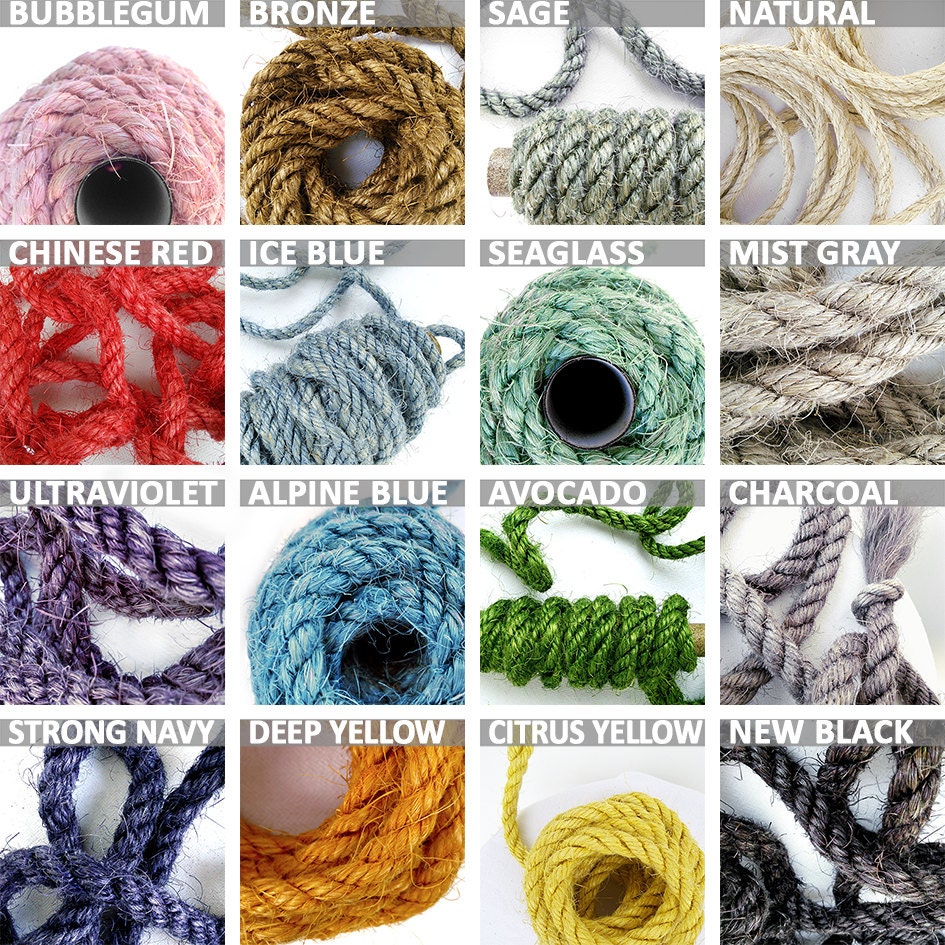 Assorted Color Sisal Rope Choose 5 Colors 5' 1.5 m Etsy