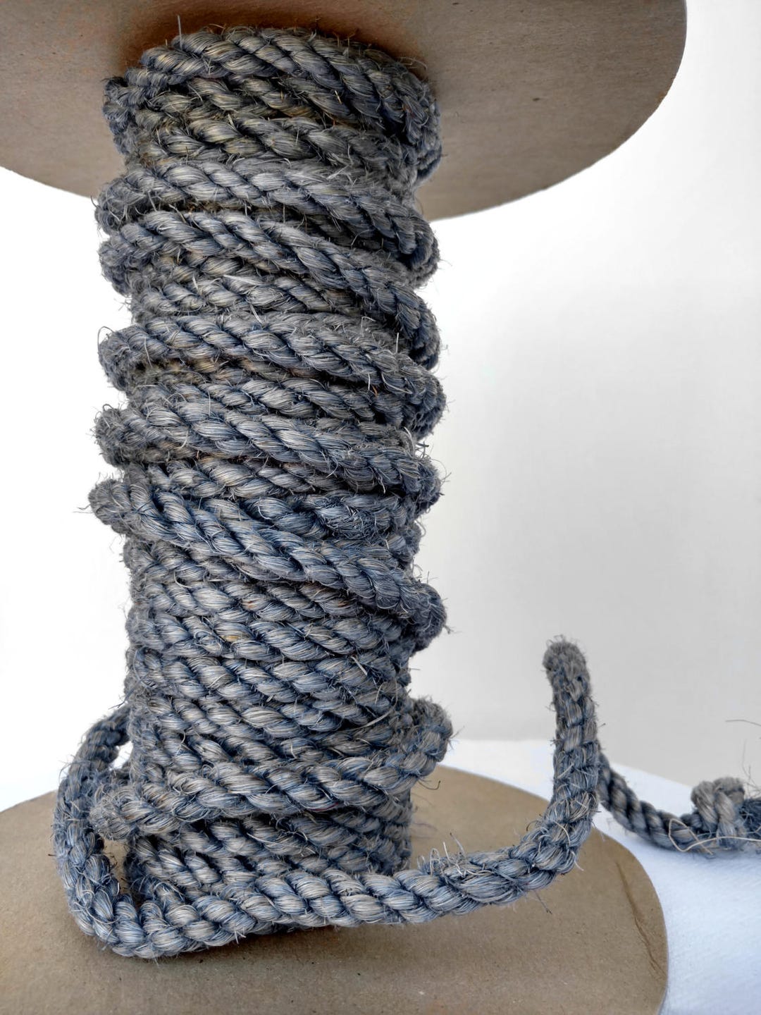 Blue Gray Sisal Rope, Dyed Blue Gray Color: 1/4