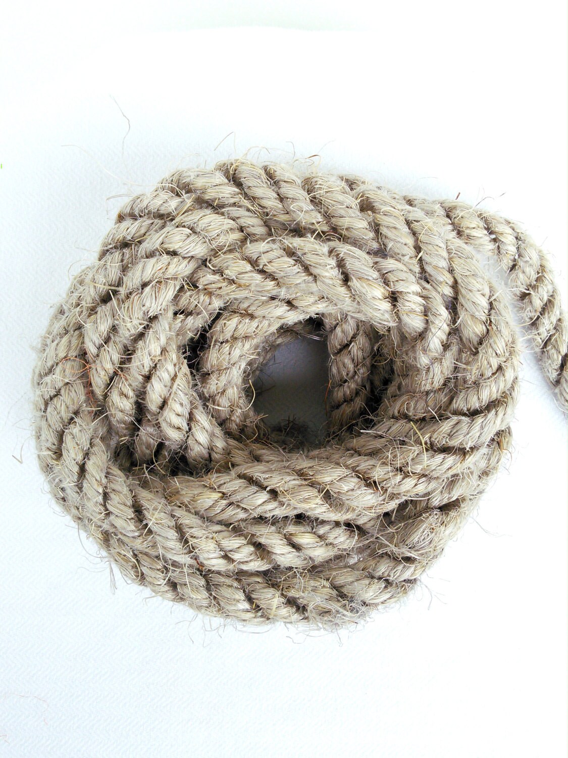 Gray Sisal Rope, Light Brown Sisal Rope, Dyed Mist Gray Color: 1/4