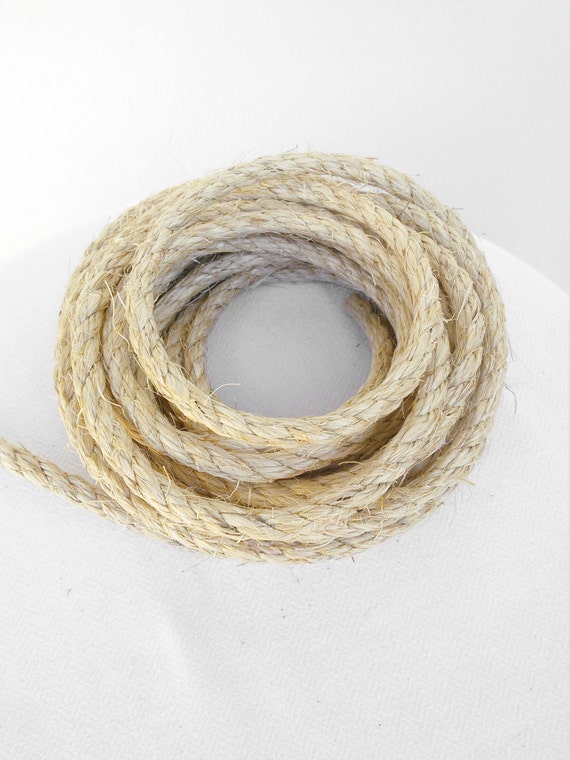 Natural Sisal Rope, Unoiled Chemical-free Sisal: 3/16, 1/4, 5/16