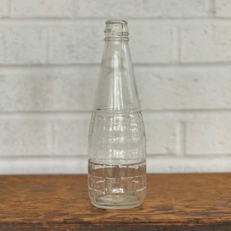 Set of 3 Vintage Clear Glass Bottles Etsy