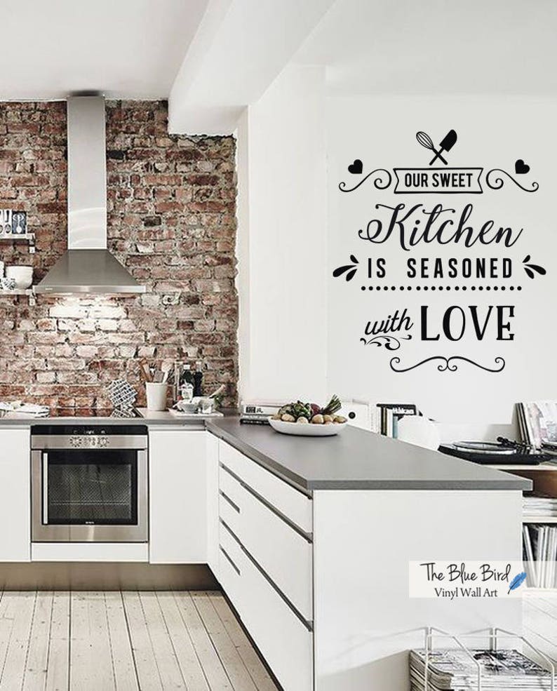 Kitchen Quote Decal Kitchen Wall Decal Lettering Decal Etsy