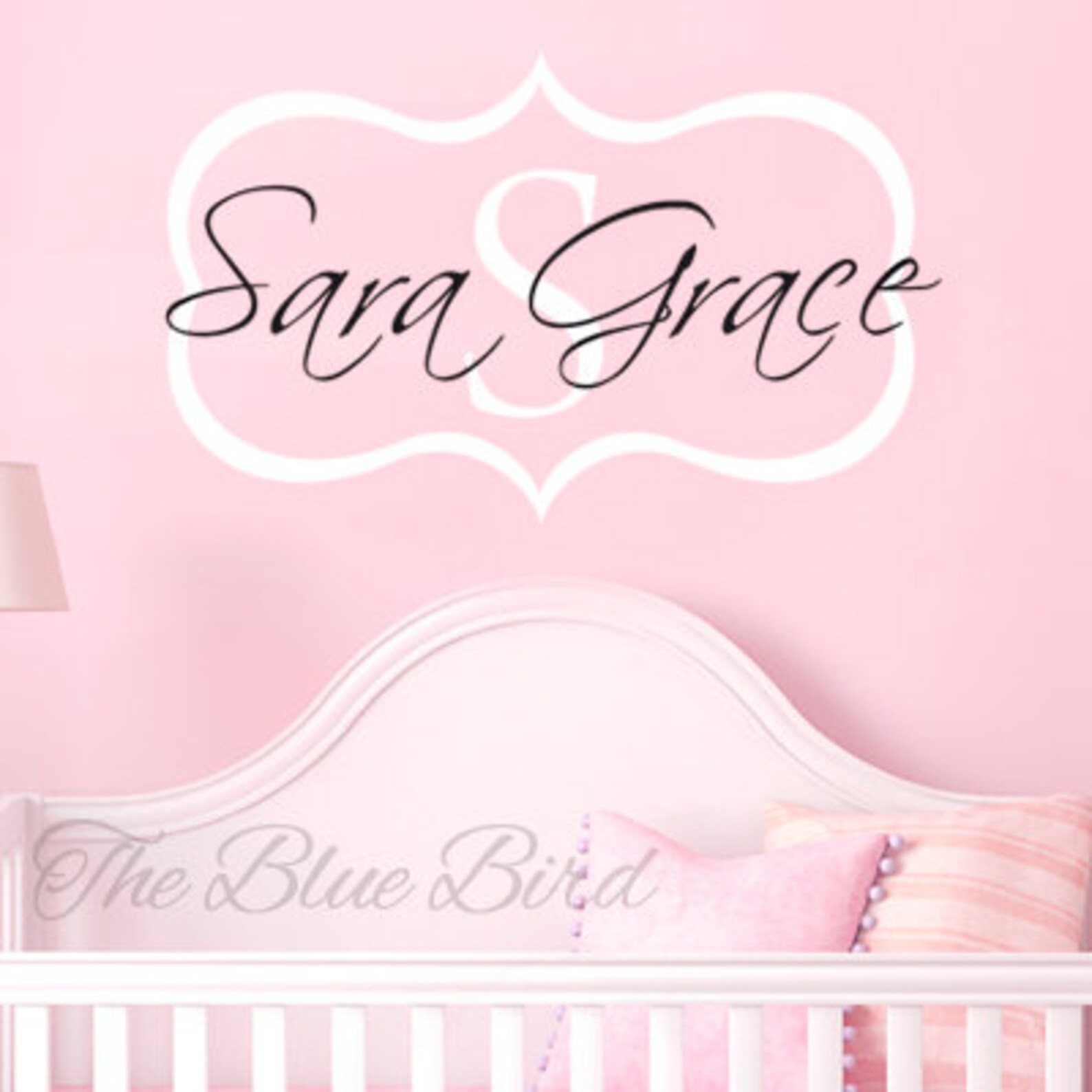 Name Wall Decal. Nursery Wall Decal for Baby Nursery. Framed Etsy