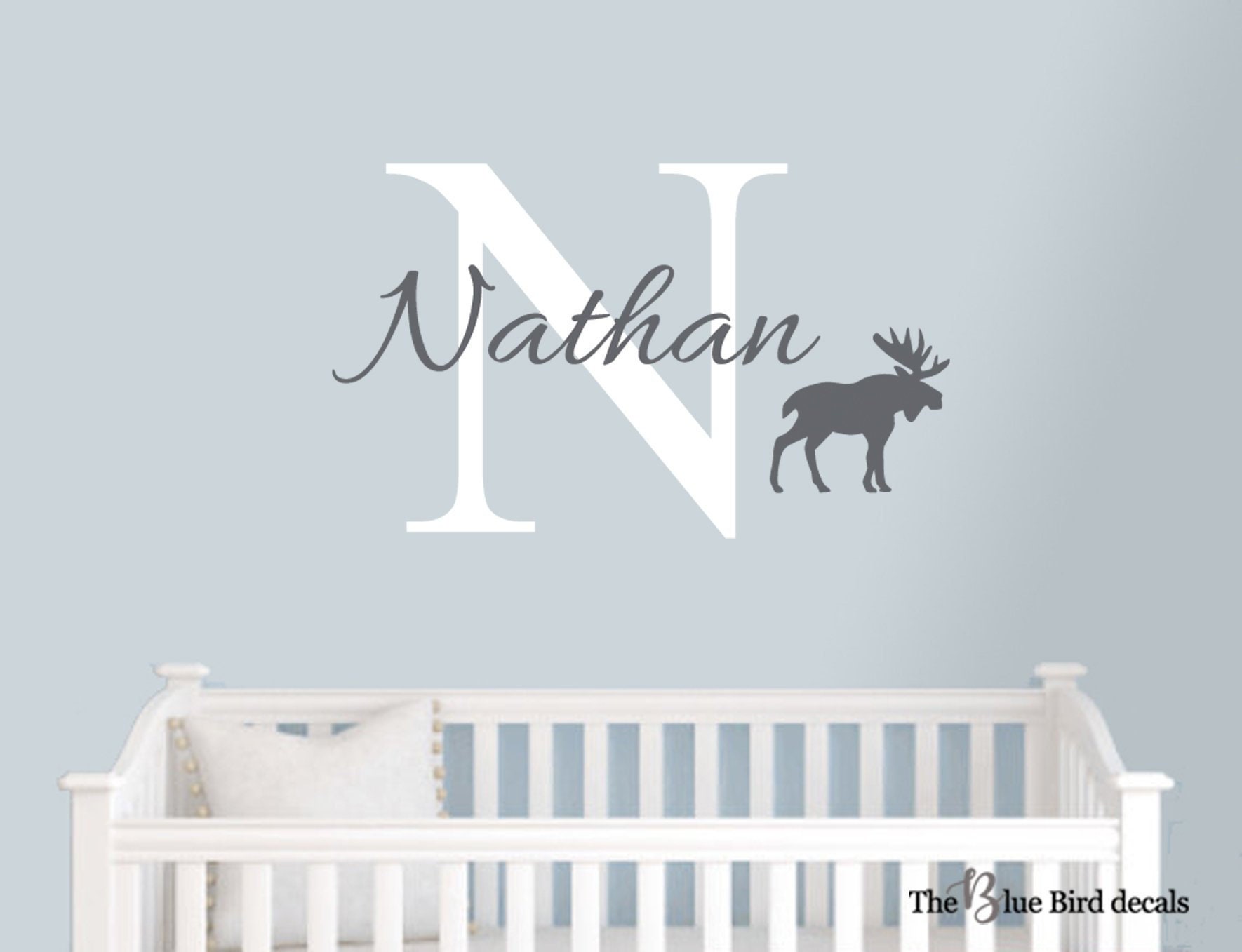 Moose Name DecalNursery Name DecalMoose Nursery DecorVinyl Etsy