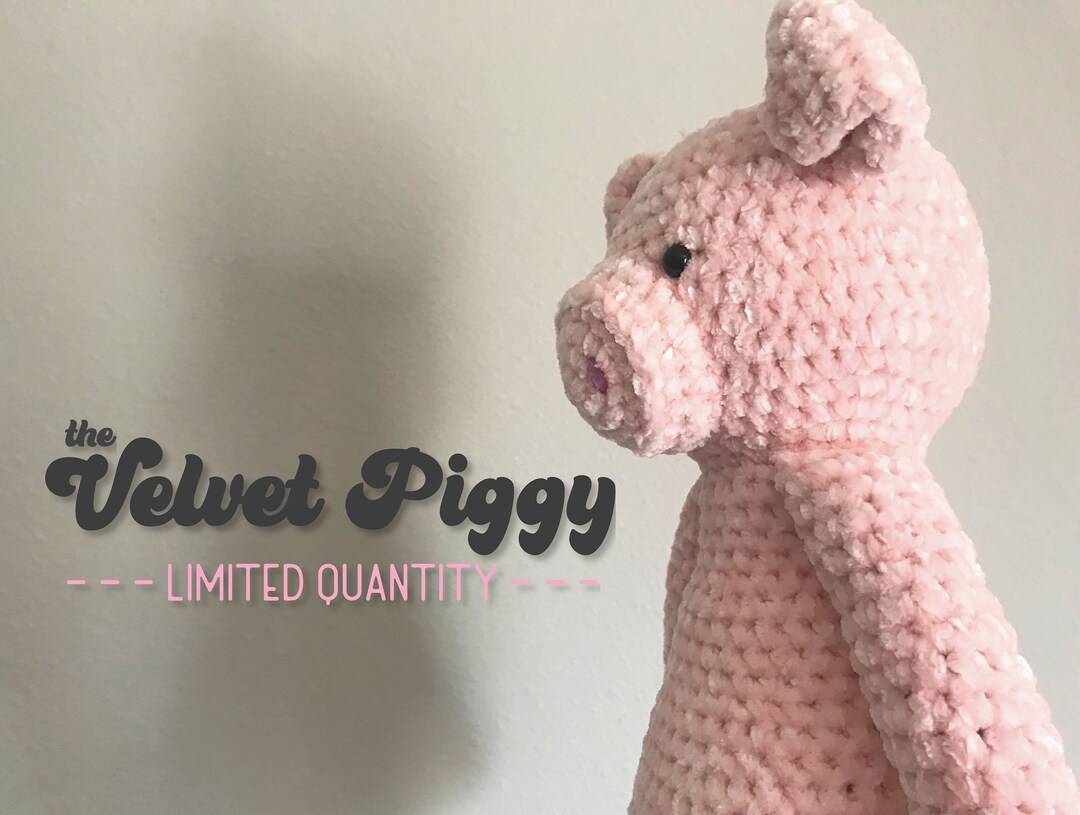 The Velvet Piggy Crochet Stuffed Animal Etsy