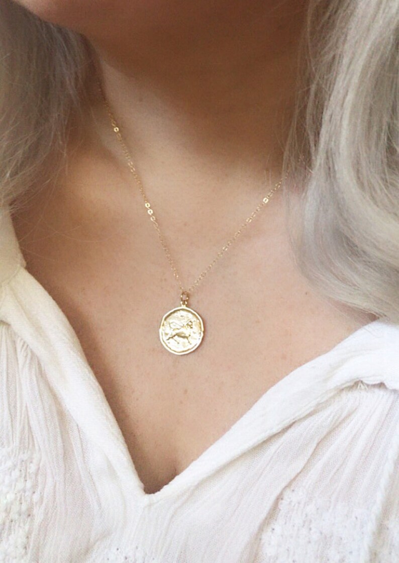 Zodiac Jewelry Holiday Gift Gold Zodiac Necklace Best Friend Necklace Personalized Gift Zodiac Necklace Zodiac Gift Birthday Gift