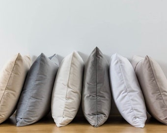 Velvet throw pillow cover - gray velvet pillow cover - velvet throw pillow - throw pillow cover -neutral velvet pillow -velvet cushion cover