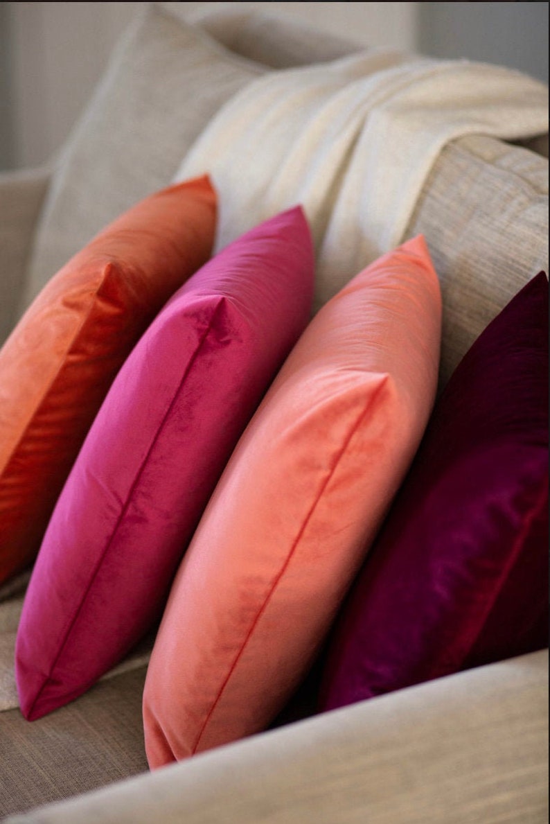 Velvet Throw Pillow Cover Velvet Pillow Cover Velvet Throw Etsy