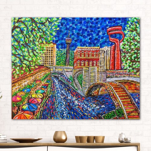 San Antonio Wall Sign City Skyline Wall Decor Texas Wall Etsy