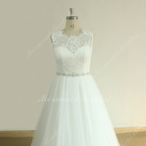 Romantic Ivory A Line Tulle Lace Formal Wedding Dress With - Etsy