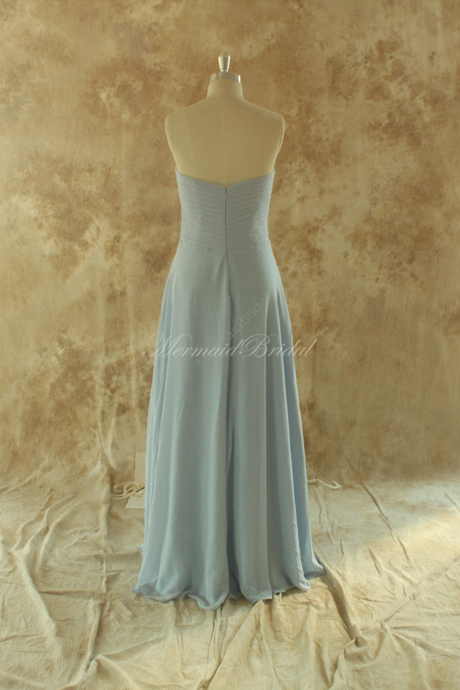 Simple Light Sky Blue Bridesmaid Dress Prom Etsy