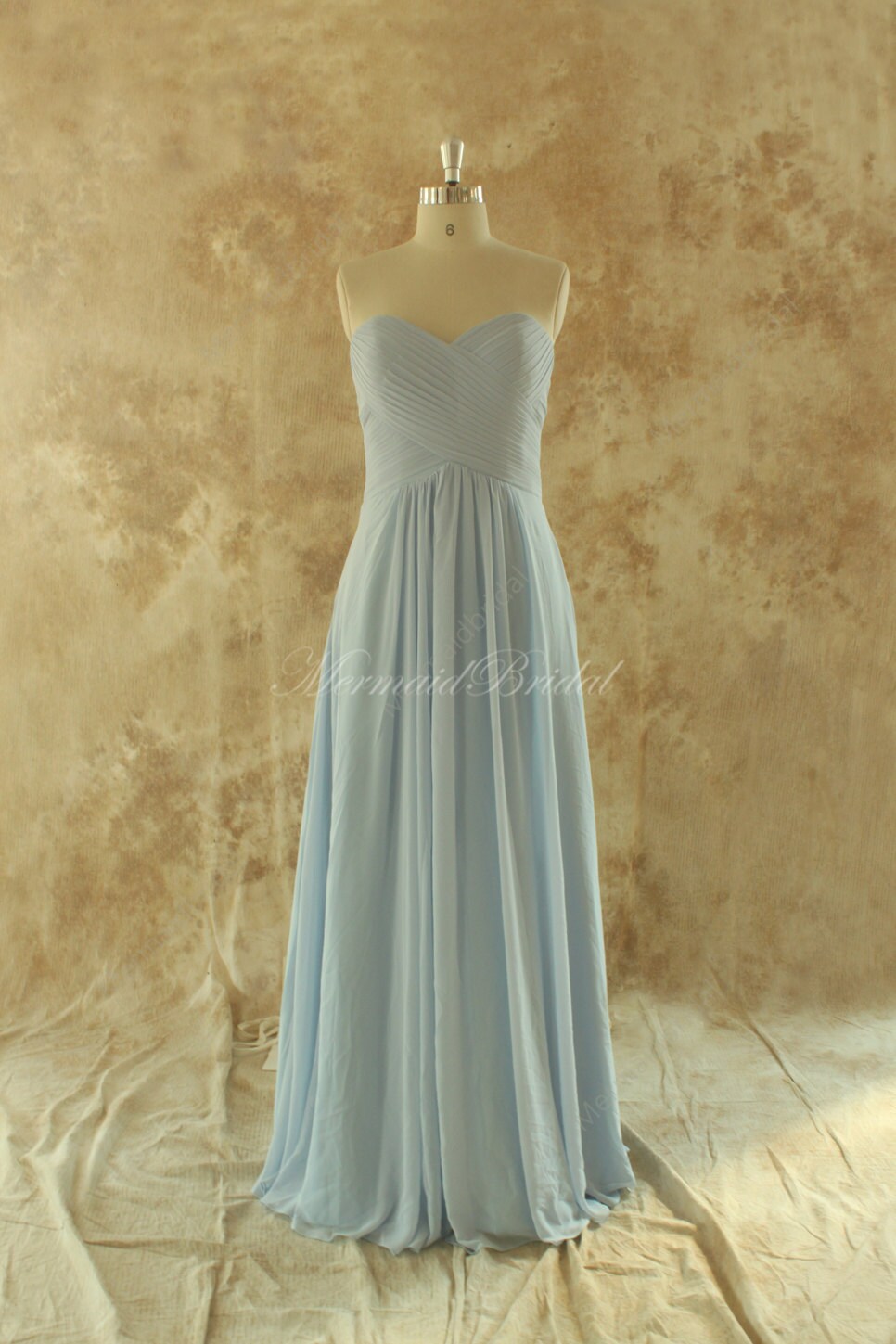 Simple light sky blue bridesmaid dress prom Etsy