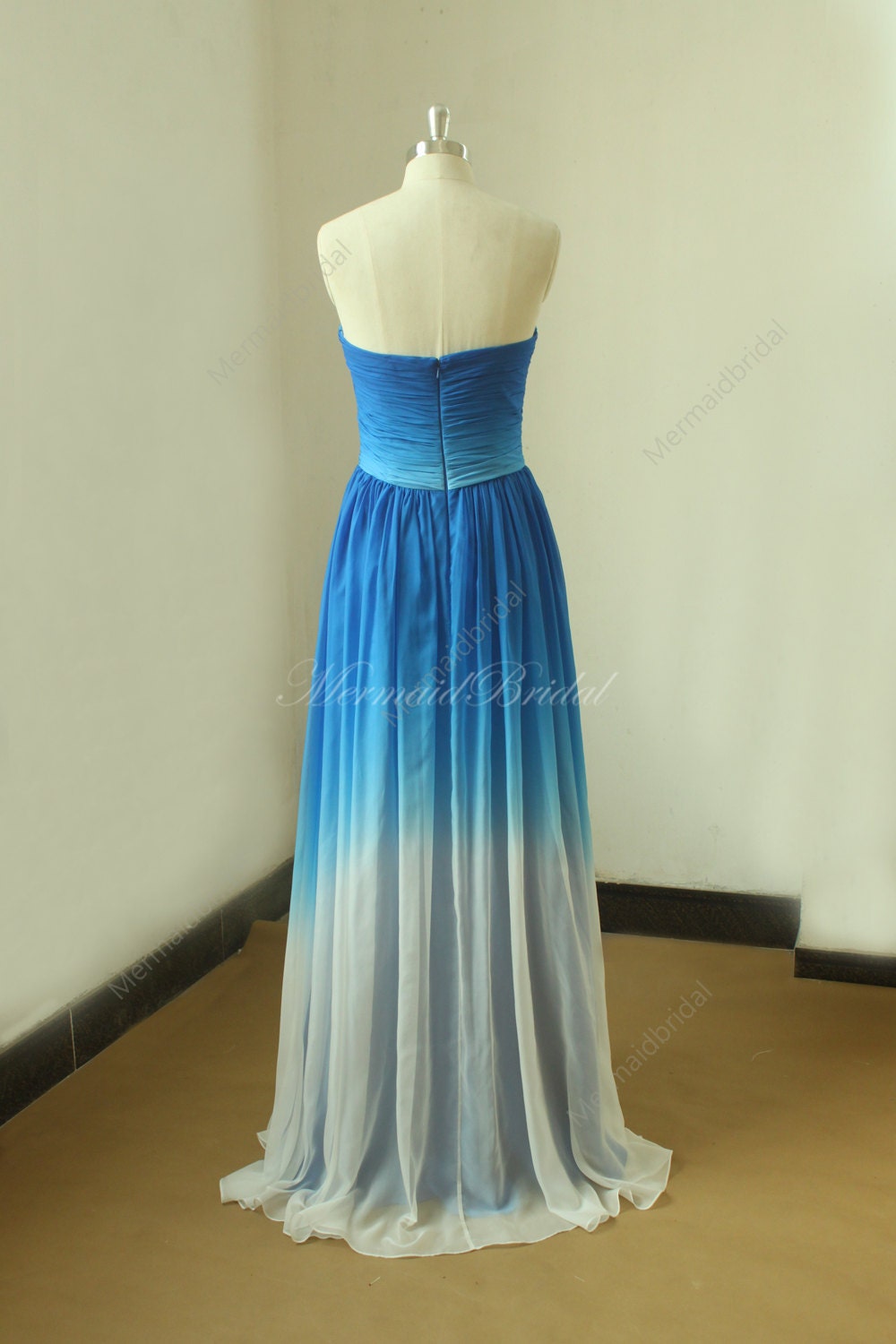 blue ombre dress