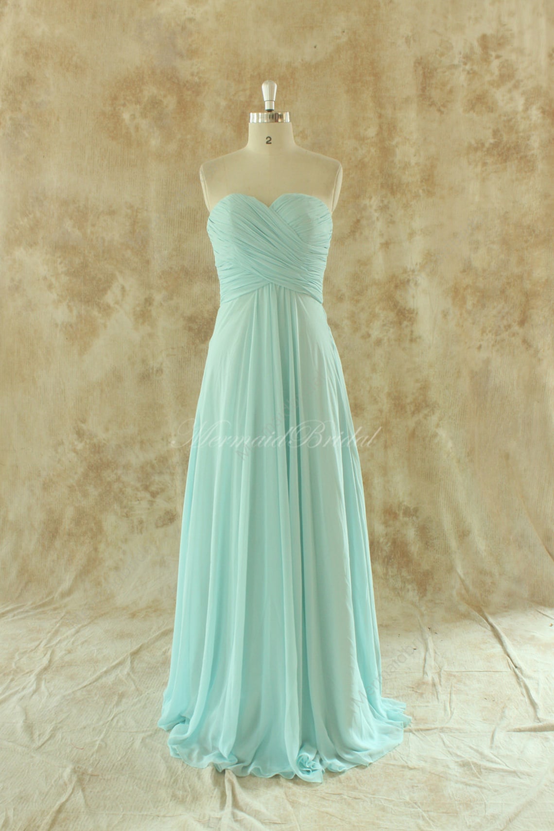 Simple Mint Blue Bridesmaid Dress Prom Gown With Sweetheart Etsy