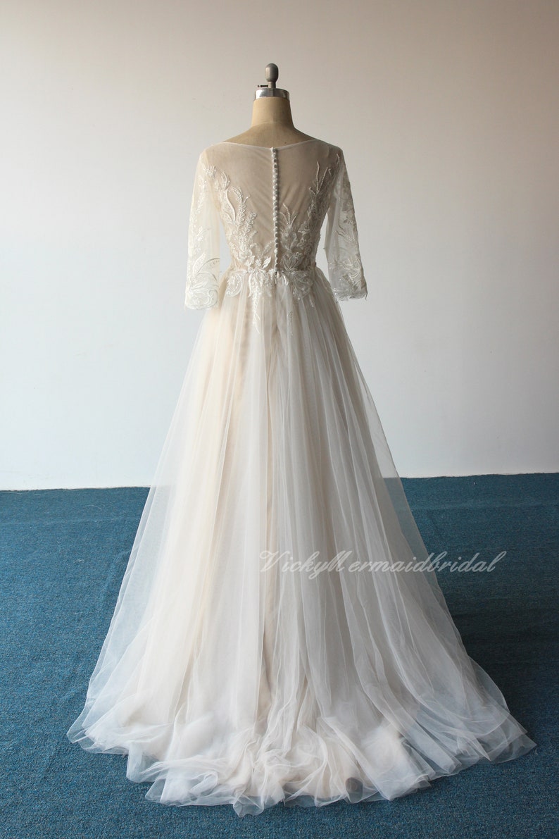 Romantic Aline Bohemian Lace Wedding Dresshigh Fashion - Etsy