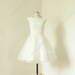 Audrey Hepburn kinda style Ivory Knee Length chiffon tulle wedding dress 