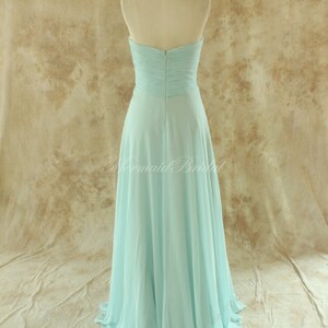 Simple Mint Blue Bridesmaid Dress Prom Gown With Sweetheart - Etsy