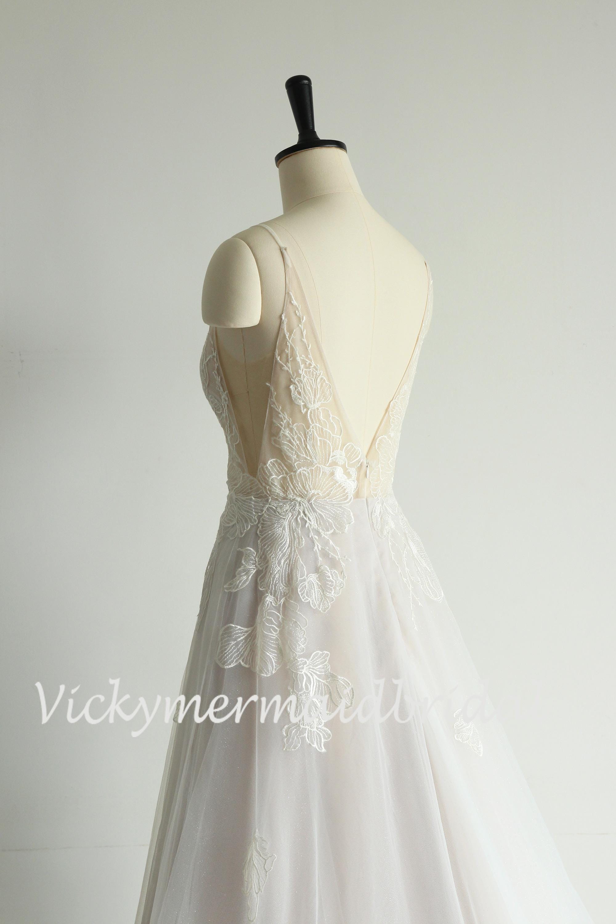 ted baker a line dress Elegant Satin Tulle And Satin Off Shoulder V-Neck Sleeveless Lace Up A   SofieBridal