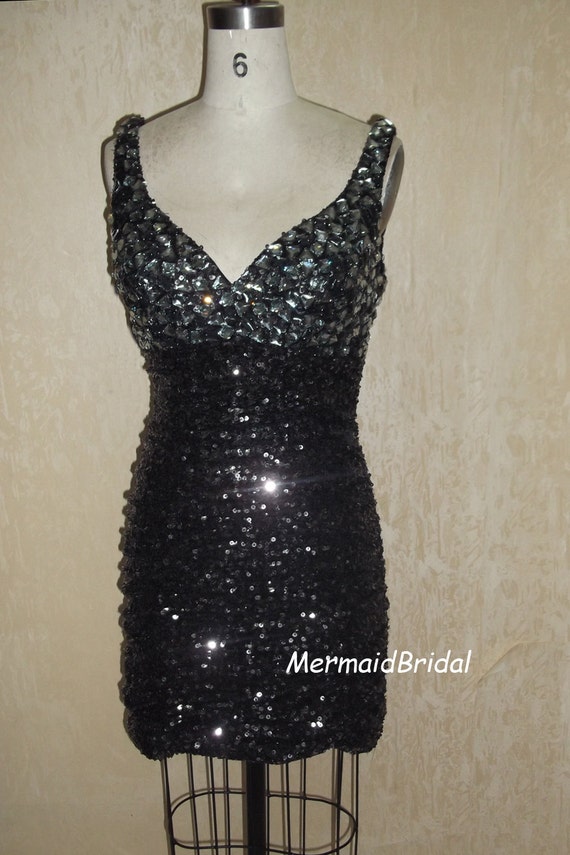 Items similar to Sexy Short Prom Dress, Black party dress/