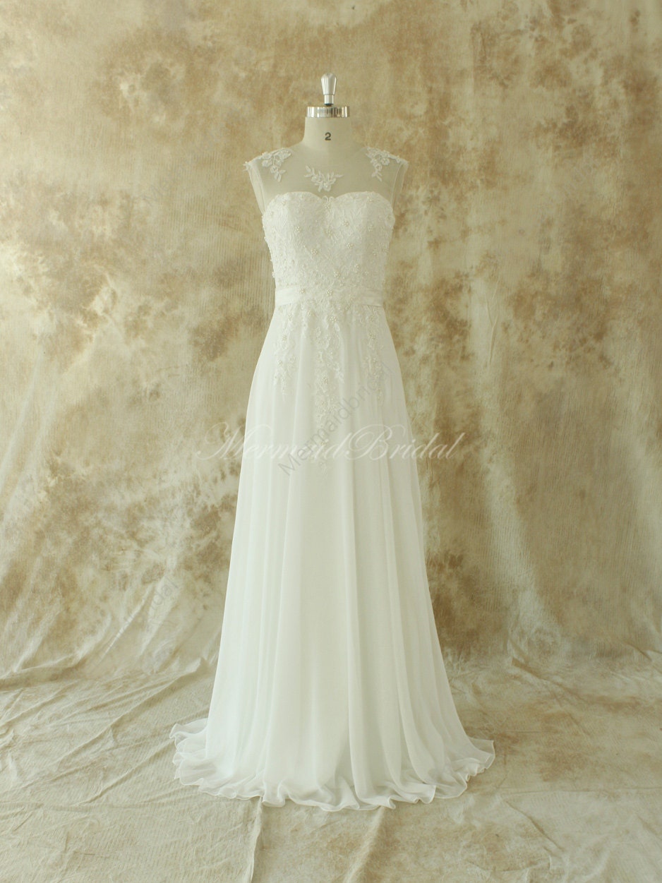ivory chiffon gown