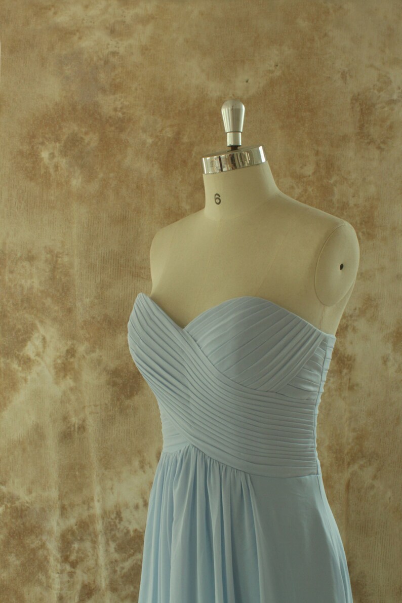 Simple Light Sky Blue Bridesmaid Dress Prom Etsy